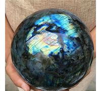 DSZUJTYROP Labrador Stone Ball Quartz Crystal Room Office Decoration Hand Polished Collection Ornaments (Size : 1200-1250g)