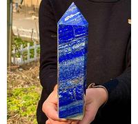 DSZUJTYROP Lapis Lazuli Column Crystal Wand Home Office Decoration Gifts Demagnetization (Size : 500-550g)