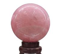 DSZUJTYROP Large Rose Quartz Crystal Ball Sphere Ornaments