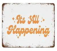 DSZUJTYROP Life Is Happening Retro Style Vintage Metal Plaque 12x8 Inch