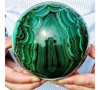 DSZUJTYROP Malachite Gems Real Crystals Spheres Ball Jewelry Stones Collection Decoration Ornaments (Size : 50-55mm)