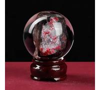 DSZUJTYROP Ore Cinnabar Ball Golden Purple Sand High Content Gold Ornaments Crystal,80mm