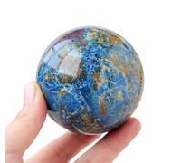 DSZUJTYROP Phoenix Lapis Lazuli Symbiotic Crystal Ball with Stand Hand Made Display Gemstone Decorative Precious Gifts for Family and Friends,60-65mm