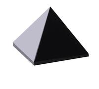 DSZUJTYROP Pirámide de obsidiana Negra 7 cm y 340 g for decoración Escritorio, Adorno pirámide Cristal Piedra Feng Shui for Sala Estar