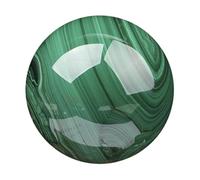 DSZUJTYROP Polished Malachite Crystal Ball Quartz Stone Sphere Feng Shui Aura Home Decor Decoration Showpiece Sculpture Figurine,7~7.8cm