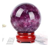 DSZUJTYROP Purple Fluorite Ball Amethyst Crystal Divination Sphere Decorative Crystals for Feng Shui Gemstone Stone Orb Crafts,65mm