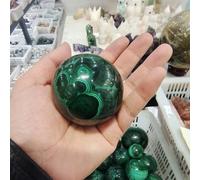 DSZUJTYROP Real Malachite Crystal Sphere Stone Ball Home Decoration Ornaments Crystals (Size : 75-80mm)