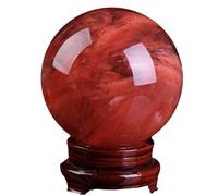 DSZUJTYROP Red Crystal Ball - Sphere Balls for Witchcraft and Decorative Crystals and Stones Beginners Gift,16cm