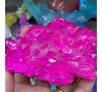DSZUJTYROP Red Flame Aura Quartz Crystal Cluster Ornaments (Size : 100-120g)