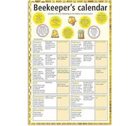 DSZUJTYROP Retro Tin Sign Beekeeper Calendar Beehive Guide Vintage Metal Plaque For Farmhouse Home Wall Decor Beekeeping Knowledge Art 8 X 12 in