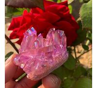 DSZUJTYROP Rose Flame Halo Quartz Crystal Cluster Healed Ornaments (Size : 1pcs)