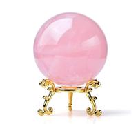 DSZUJTYROP Rose Quartz Crystal Stone Ball | | Divination Sphere Sculpture Figurine Gemstone |Home Desk Decor Decorative Collection,10cm