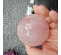 DSZUJTYROP Rose Quartz Magic Crystal Ball Sphere Home Decor Crafts Ornaments (Size : 81-90mm)