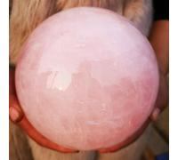 DSZUJTYROP Rose Quartz Magic Crystal Ball Sphere Ornaments (Size : 1500g-1600g)