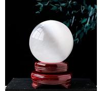 DSZUJTYROP Selenite Crystal Ball Gemstone Home Decoration Stone Sphere for Divination/Chakra Balance/Yoga/Home/Office FengShui,110-120mm