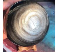 DSZUJTYROP Stone 1000-1100g Silver Flaring Ball, Hand Cut Crystal