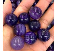 DSZUJTYROP Stone Agate Quartz Crystal Ball Electroplating Purple Porcelain(10pcs)