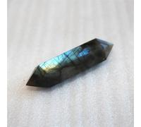 DSZUJTYROP Stone Crystal Column Quartz Hexagonal Feldspar Elongated Double Pointed Wand Decoration Accessories Ornaments (Size : 60-70mm)