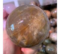 DSZUJTYROP Stone Gold Sun Spher Crystal Ball ?Shinning Desk Ornaments Witchcraft Room Decoration(45-50mm)