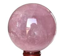 DSZUJTYROP Stone Magic Crystal Ball Rose Quartz Home Office Decor Gift(500-600g)