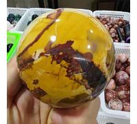 DSZUJTYROP Stone Mookite Jasper Crystal Sphere Colorful Quartz Ball Home Decoration(510-600g)
