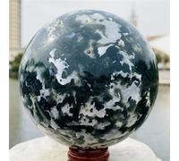 DSZUJTYROP Stone Moss Agate Sphere Crystal Quartz Ball Rock (900-1000g)