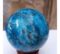 DSZUJTYROP Stone Polished Blue Apatite Crystal Ball Ornament(500-600g)
