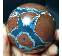 DSZUJTYROP Stone Polished Football Agate Crystal Sphere Room Office Decoration Gift Collection(1500-1600g)