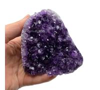 DSZUJTYROP Stone Raw Amethyst Geode Purple Crystal Quartz Cluster Dream Egg Home Decoration(150-200g)