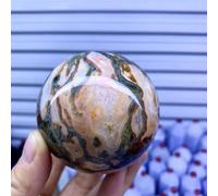 DSZUJTYROP Stone Red Agate Seaweed Crystal Ball Carnelian Sphere Gemstone Home Decoration Gifts