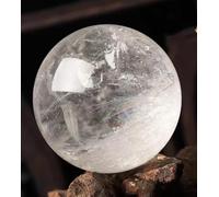 DSZUJTYROP Stone Transparent White Crystal Ball Quartz Home Office Decorative(Color:Lucency,Size:600-700g)