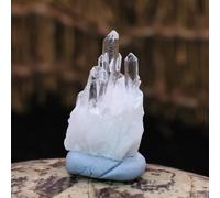 DSZUJTYROP Stone Transparent White Quartz Crystal Cluster geode Home Decoration