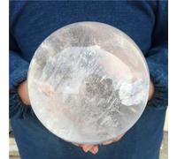 DSZUJTYROP Stone White Lucency Crystal Quartz Ball Home Office Decorative Gift(650-700g)