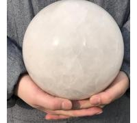 DSZUJTYROP Stone White Quartz Ball,Crystal Carved, Divination Ball(Size:1-1.3kg)