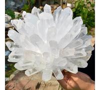 DSZUJTYROP Stone White Transparent Quartz Crystal Cluster ? Home Office Degaussing Decoration Gem(250-300g)