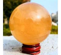 DSZUJTYROP Stone Yellow Calcite Quartz Ball Crystal Sample (1500g)