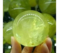 DSZUJTYROP Stone Yellow Crystal Ball Quartz Home Office Decorative (Color:B Grade,Size:500-550g)
