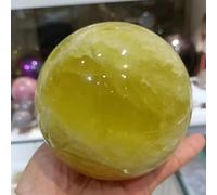 DSZUJTYROP Stone Yellow Quartz Crystal Ball, Home Office Decoration Aquarium(Size:700-800g)