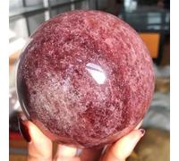 DSZUJTYROP Strawberry Quartz Crystal Ball Home Decoration Stone Cutting Polishing Ornaments (Size : 700-750g)