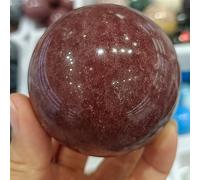 DSZUJTYROP Strawberry Stone Ball Crystal Home Office Decor Crafts Gift Ornament Ornaments (Size : 450-500g)