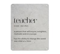DSZUJTYROP Teacher Retirement Gift Metal Sign Vintage Appreciation Quote for Classroom Office or Study Room Decor (8 X 12 in)