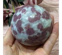 DSZUJTYROP Tourmaline Crystal Quartz Sphere gem Room Decoration Home furnishings Ornaments (Size : 70-80mm)