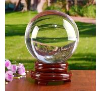 DSZUJTYROP Transparent Crystal Ball Living Room Office Desk Ornaments Housewarming Gift,160mm