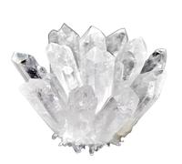 DSZUJTYROP White Clear Quartz Cluster,Irregular Stones Crystal Point,Raw Rock Ornament Feng Shui Home Decor,400~500g