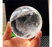 DSZUJTYROP White Clear Quartz Crystal Sphere Ball Stone Decorations Home Office Aquarium Decoration Ornaments (Size : 90-100mm)