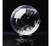 DSZUJTYROP White Crystal Ball Raw Stone Ornaments Office Living Room Porch Home Decoration Craft Gifts,60mm