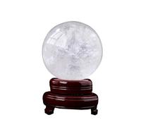 DSZUJTYROP White Crystal Ball Raw Stone Polished Home Porch Seven Star Array Feng Shui Ornaments,80mm