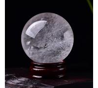 DSZUJTYROP White Crystal Ball Transparent Ornaments Raw Stone Polished Home Auspicious Office Crafts,A-70mm