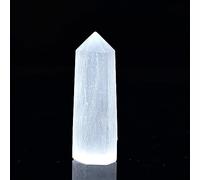 DSZUJTYROP White Selenite Crystal Wand Point Stones for Aquarium Crafts Making Ornaments Home Decor DIY Gifts (Size : 70-80mm)