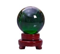 DSZUJTYROP White Transparent Crystal Ball Ornaments Can Rotate Yellow Glass Purple Powder Blue Living Room Office Fortune Decorations,Green-150mm